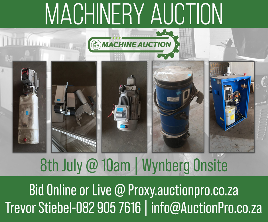 machine auction online in south africa